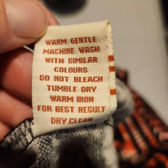 Aryeh Red & Black Patterned Sweater Dress with Cutout Neckline- Size Medium - Picture 6 of 7